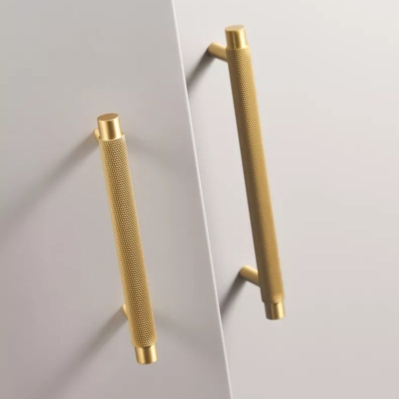 Skorter | Harrison Vintage Brass Knurled Furniture Handles