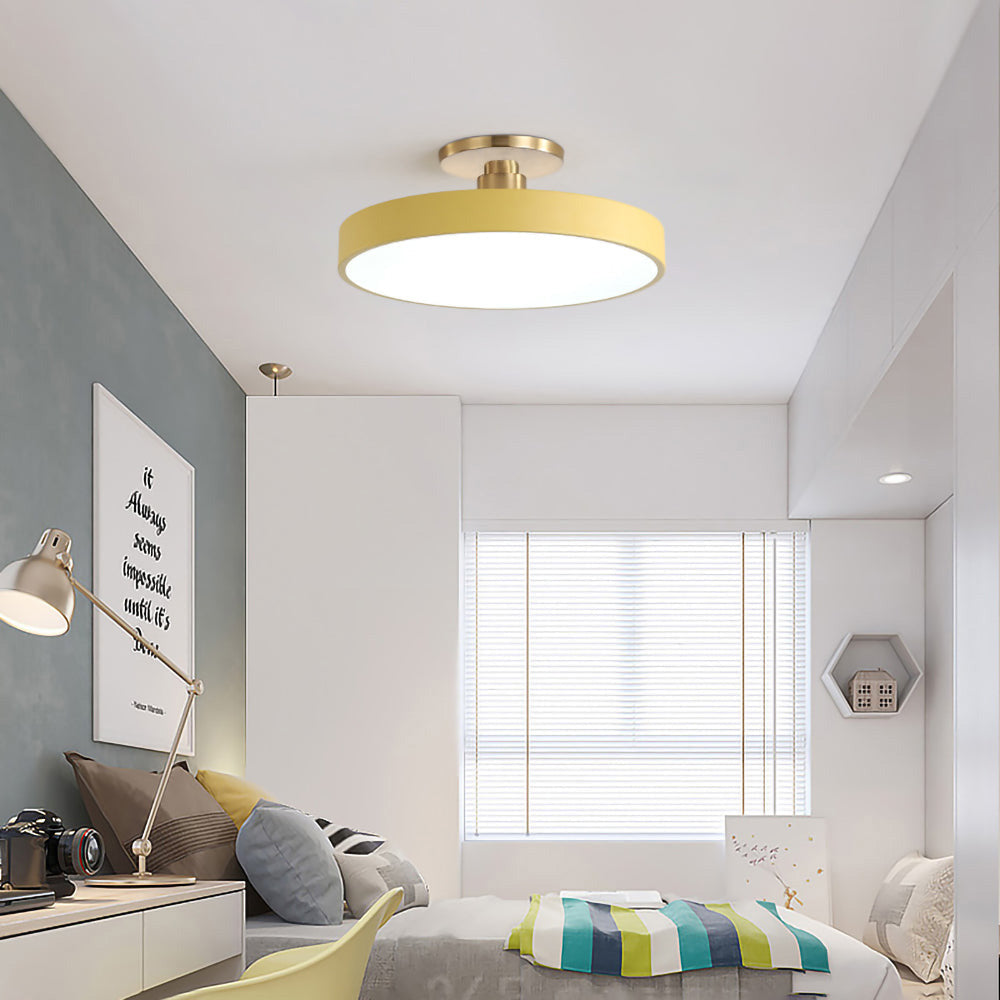 Skorter | Modern LED Semi Flush Mount Ceiling Light | Energy-Saving. Durable Design for Hallway. Dining Room & Living Room