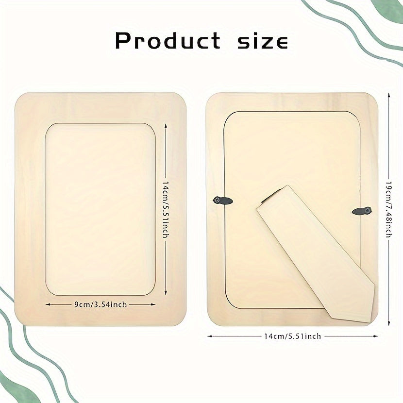 Skorter | 10 pcs Picture Frame - Wood DIY Handmade Picture Frames 15.24 cm - For Living Room, Office, Valentine's Day, New Year and Easter Gift
