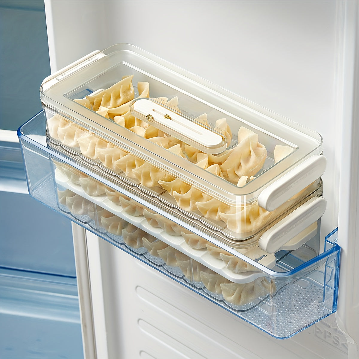Skorter | 1 pc Refrigerator Storage Box – Food Safe PET Storage Container, Single/Double Layer