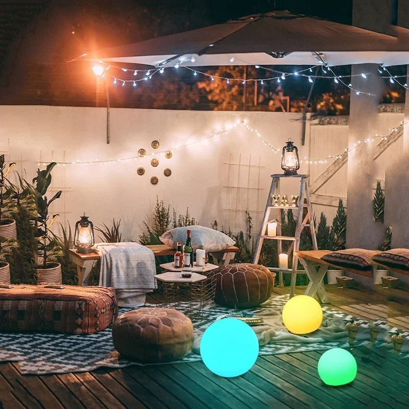 Skorter | Waterproof Solar-Garden Ball Lamps – RGB LED Lighting for Outdoors