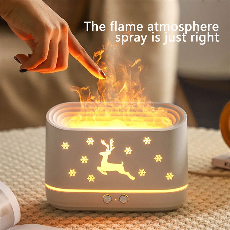 Skorter | Elk Flame Air Humidifier Diffuser Quiet Household Atmosphere Lamp