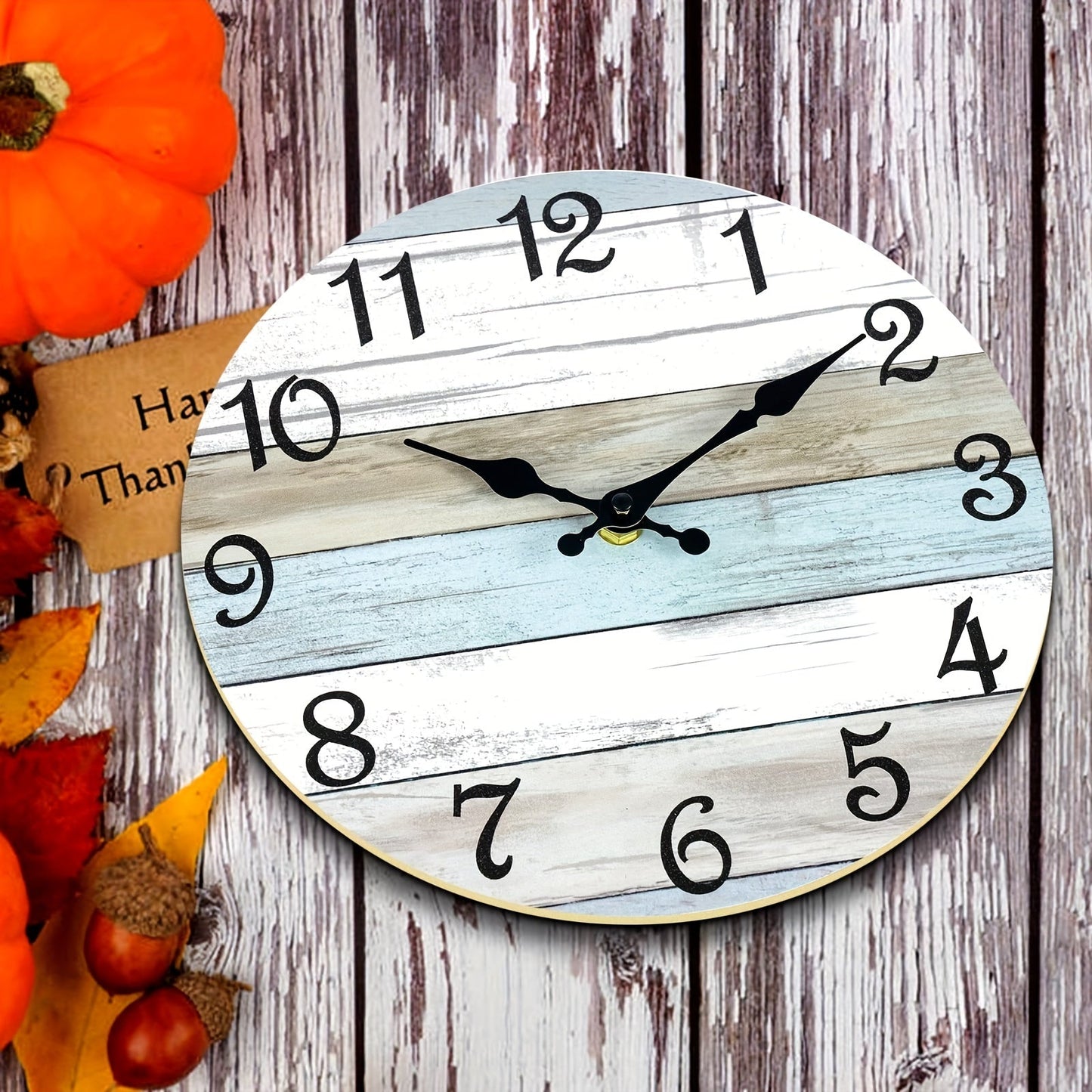 Skorter | Nautical Wall Clock - Silent Round Clock, Blue Theme for Outdoor and Indoor