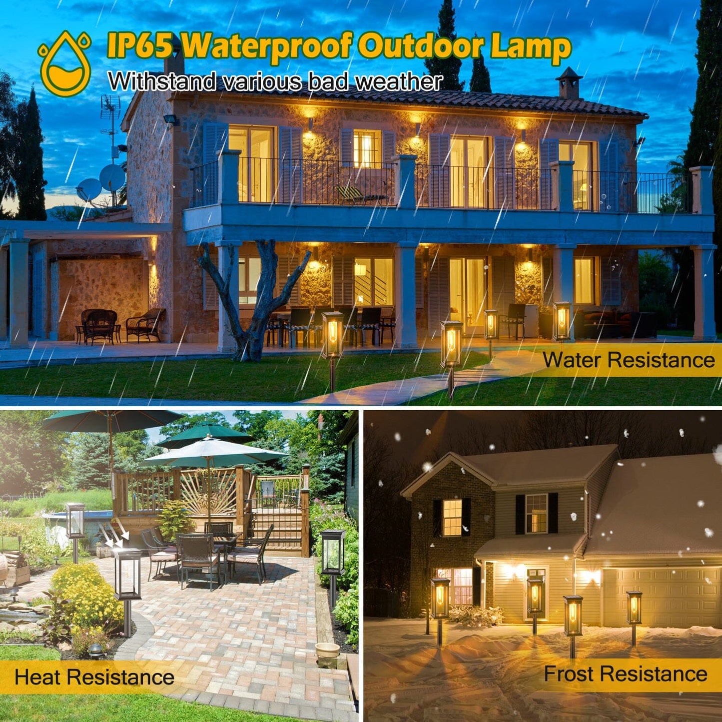 Skorter | 6-Pack: Solar Powered Stake Light IP65 Waterproof Automatic On Off