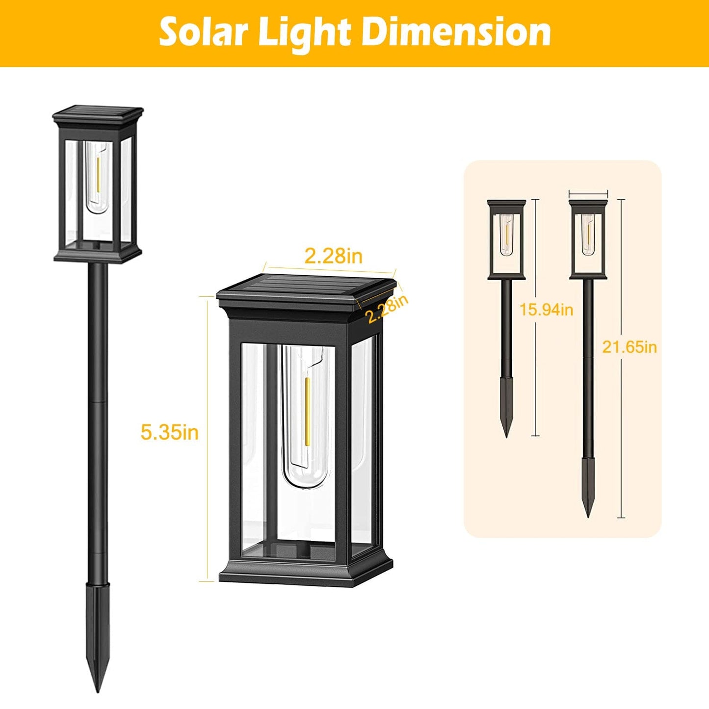 Skorter | 6-Pack: Solar Powered Stake Light IP65 Waterproof Automatic On Off
