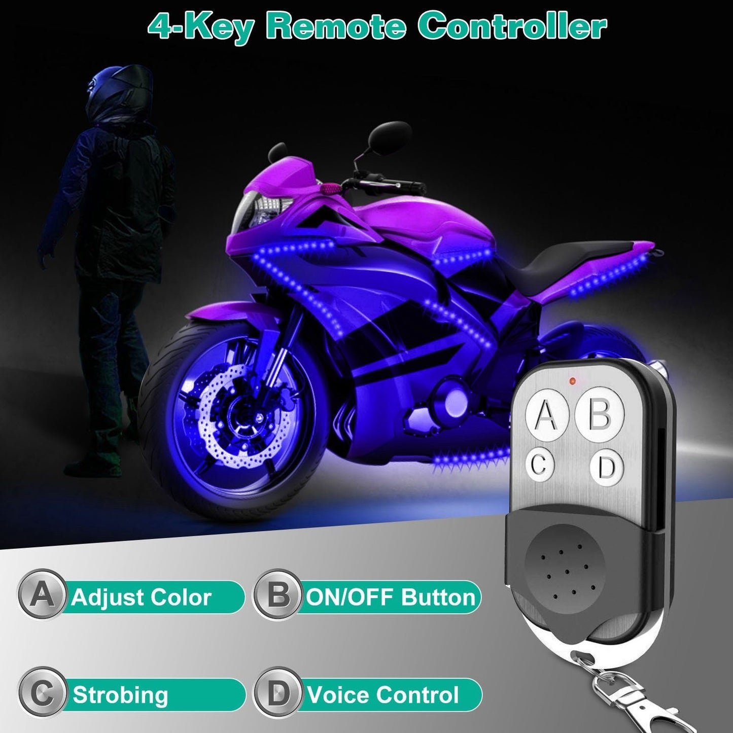 Skorter | 6-Piece: Motorcycle LED Light Strips