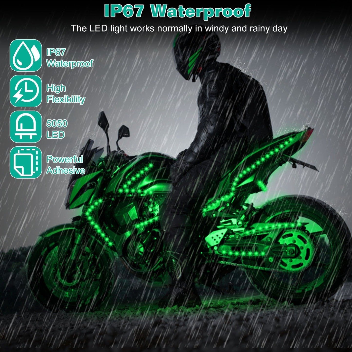 Skorter | 6-Piece: Motorcycle LED Light Strips