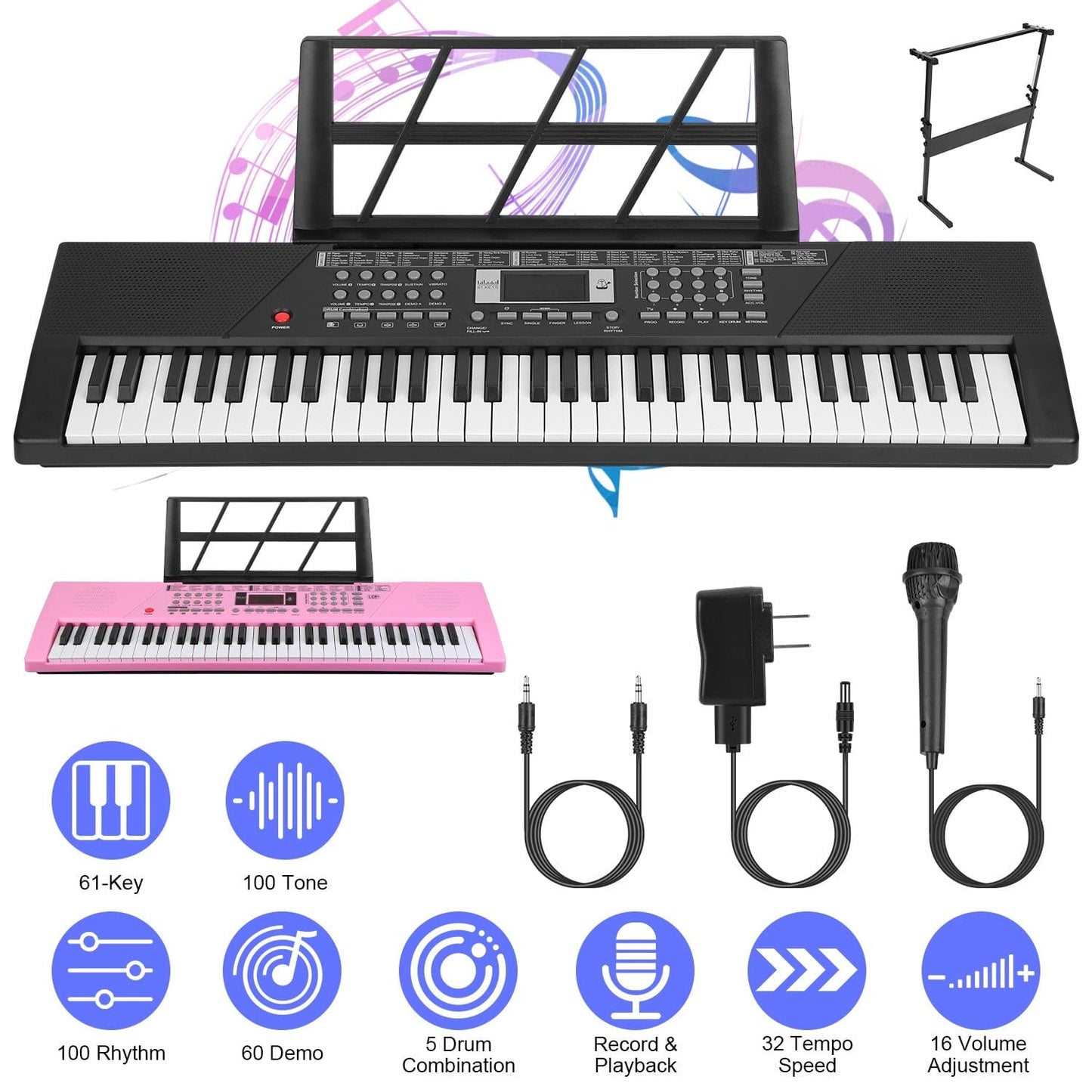 Skorter | 61 Keys Digital Music Keyboard Electronic Piano
