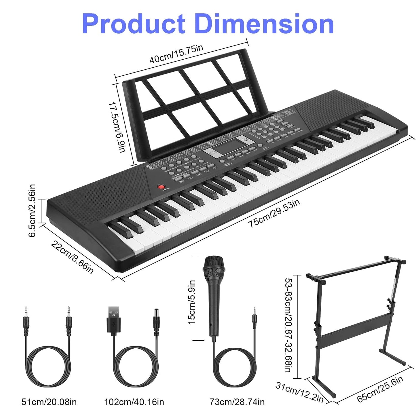 Skorter | 61 Keys Digital Music Keyboard Electronic Piano