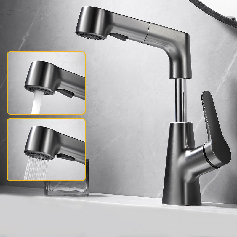 Skorter | 1-Handle Brush Nickel Widespread Faucet Single Hole Bathroom Vessel Faucet with Brass