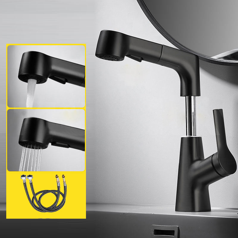 Skorter | 1-Handle Brush Nickel Widespread Faucet Single Hole Bathroom Vessel Faucet with Brass