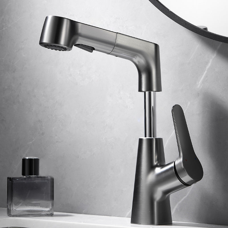Skorter | 1-Handle Brush Nickel Widespread Faucet Single Hole Bathroom Vessel Faucet with Brass