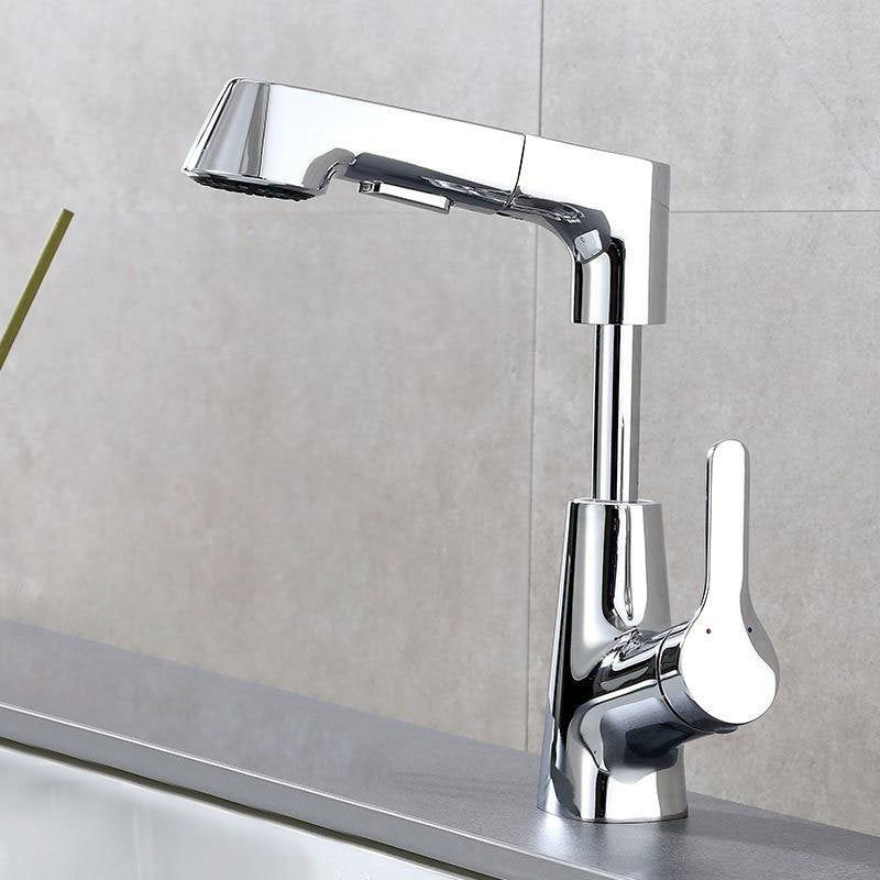Skorter | 1-Handle Brush Nickel Widespread Faucet Single Hole Bathroom Vessel Faucet with Brass