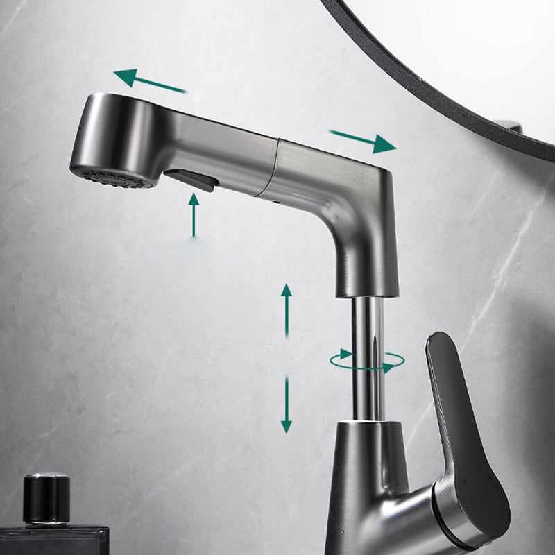 Skorter | 1-Handle Brush Nickel Widespread Faucet Single Hole Bathroom Vessel Faucet with Brass