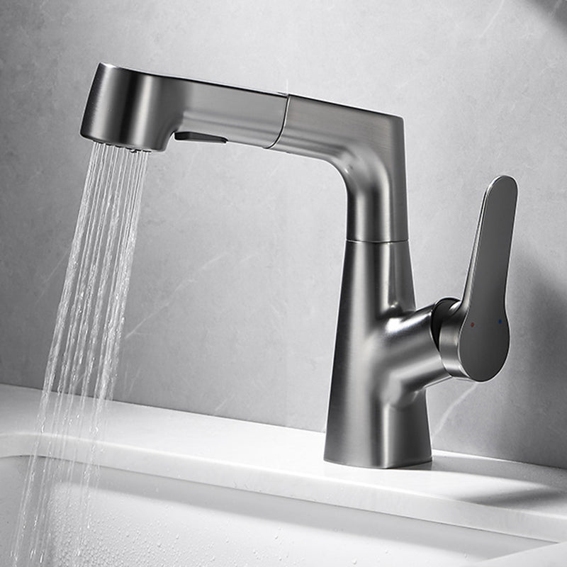 Skorter | 1-Handle Brush Nickel Widespread Faucet Single Hole Bathroom Vessel Faucet with Brass