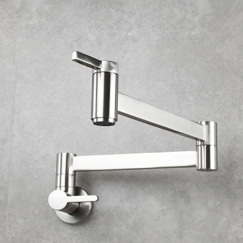 Skorter | 1-handle brushed nickel widespread faucet 1 hole wall-mounted bathroom faucet with brass