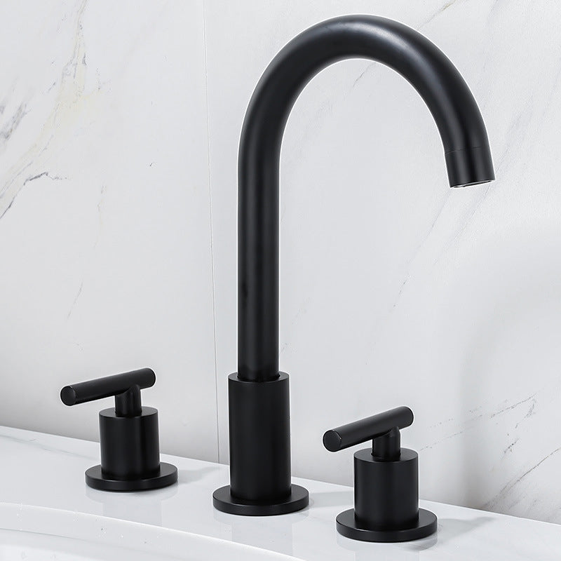 Skorter | Modern 2-Handle Bathroom Sink Faucet 3-Hole Widespread Bathroom Faucet