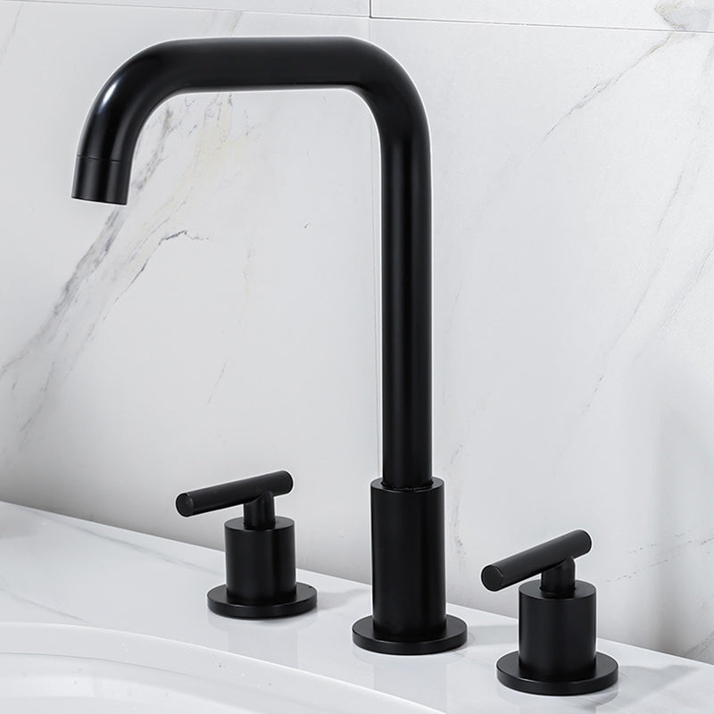 Skorter | Modern 2-Handle Bathroom Sink Faucet 3-Hole Widespread Bathroom Faucet