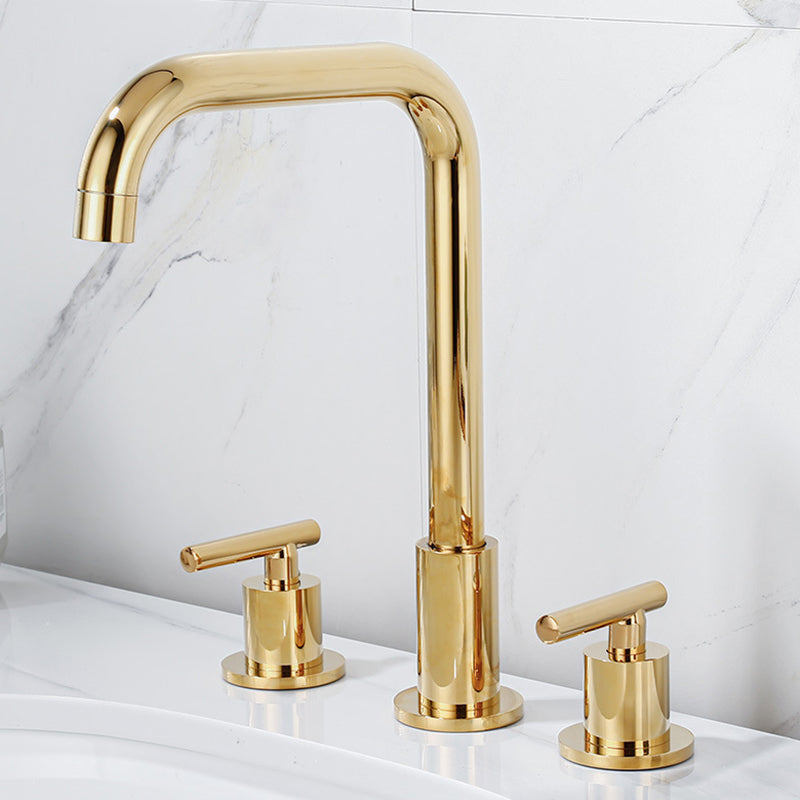 Skorter | Modern 2-Handle Bathroom Sink Faucet 3-Hole Widespread Bathroom Faucet