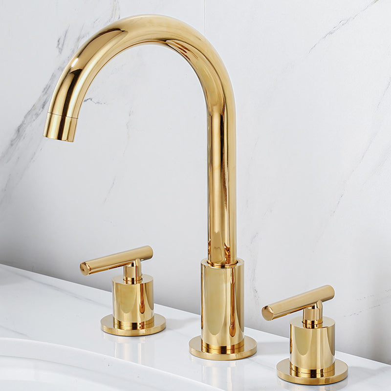 Skorter | Modern 2-Handle Bathroom Sink Faucet 3-Hole Widespread Bathroom Faucet