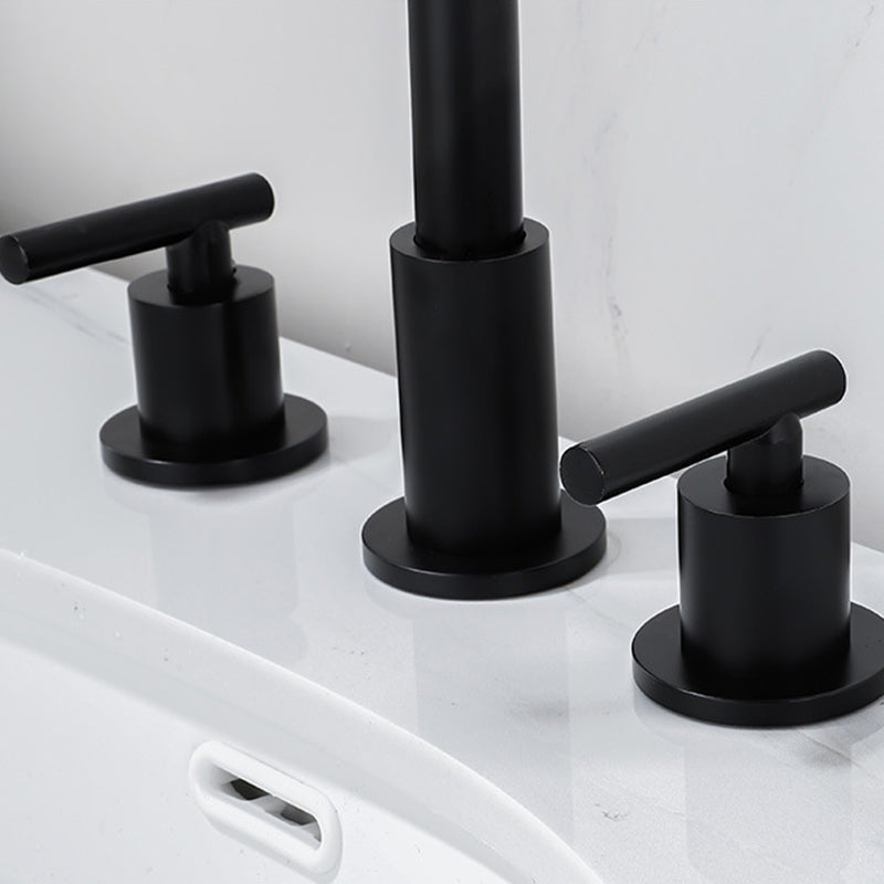 Skorter | Modern 2-Handle Bathroom Sink Faucet 3-Hole Widespread Bathroom Faucet