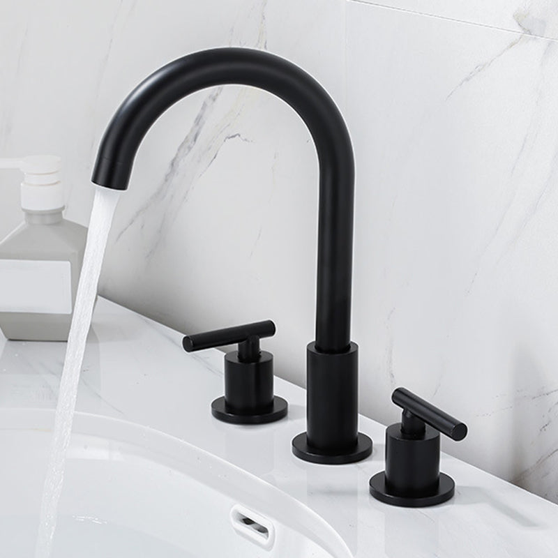 Skorter | Modern 2-Handle Bathroom Sink Faucet 3-Hole Widespread Bathroom Faucet