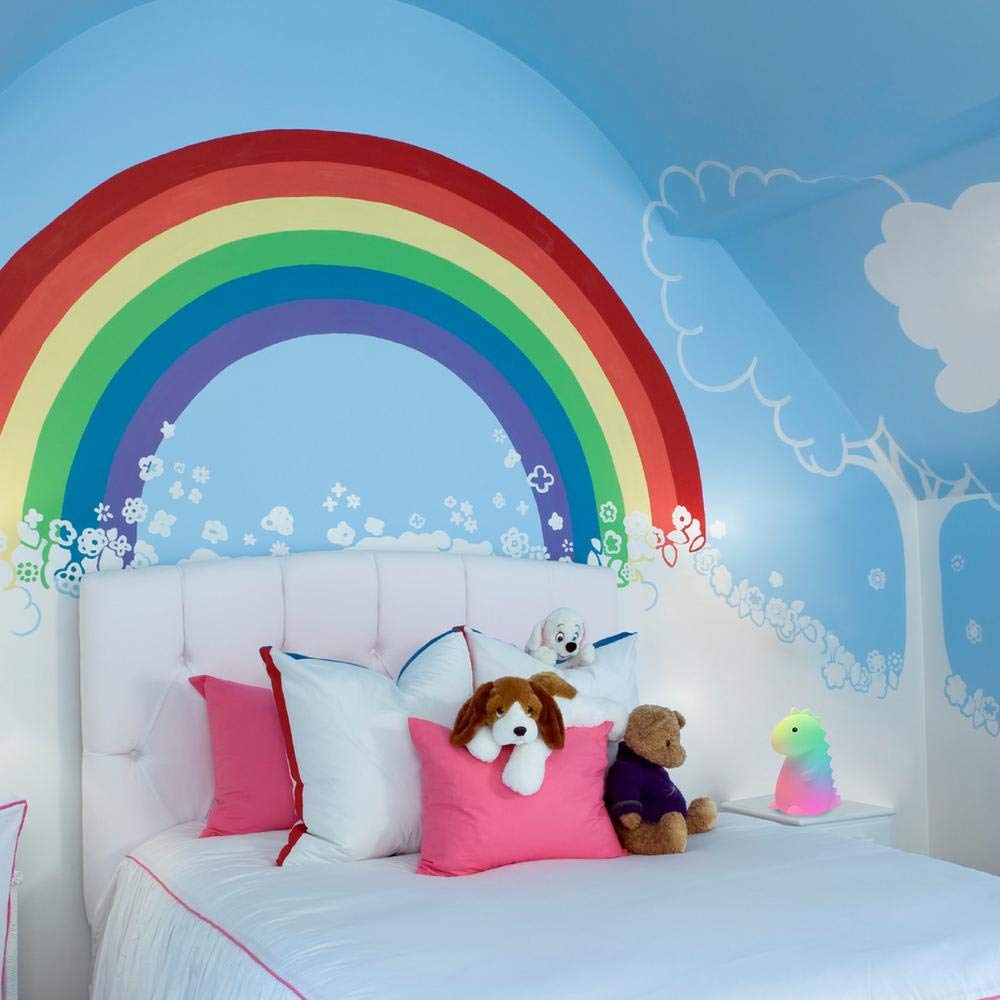 Skorter | Globe Electric Led Rechargeable Silicone Night Light - Charming Multicolor Dinosaur For Kids