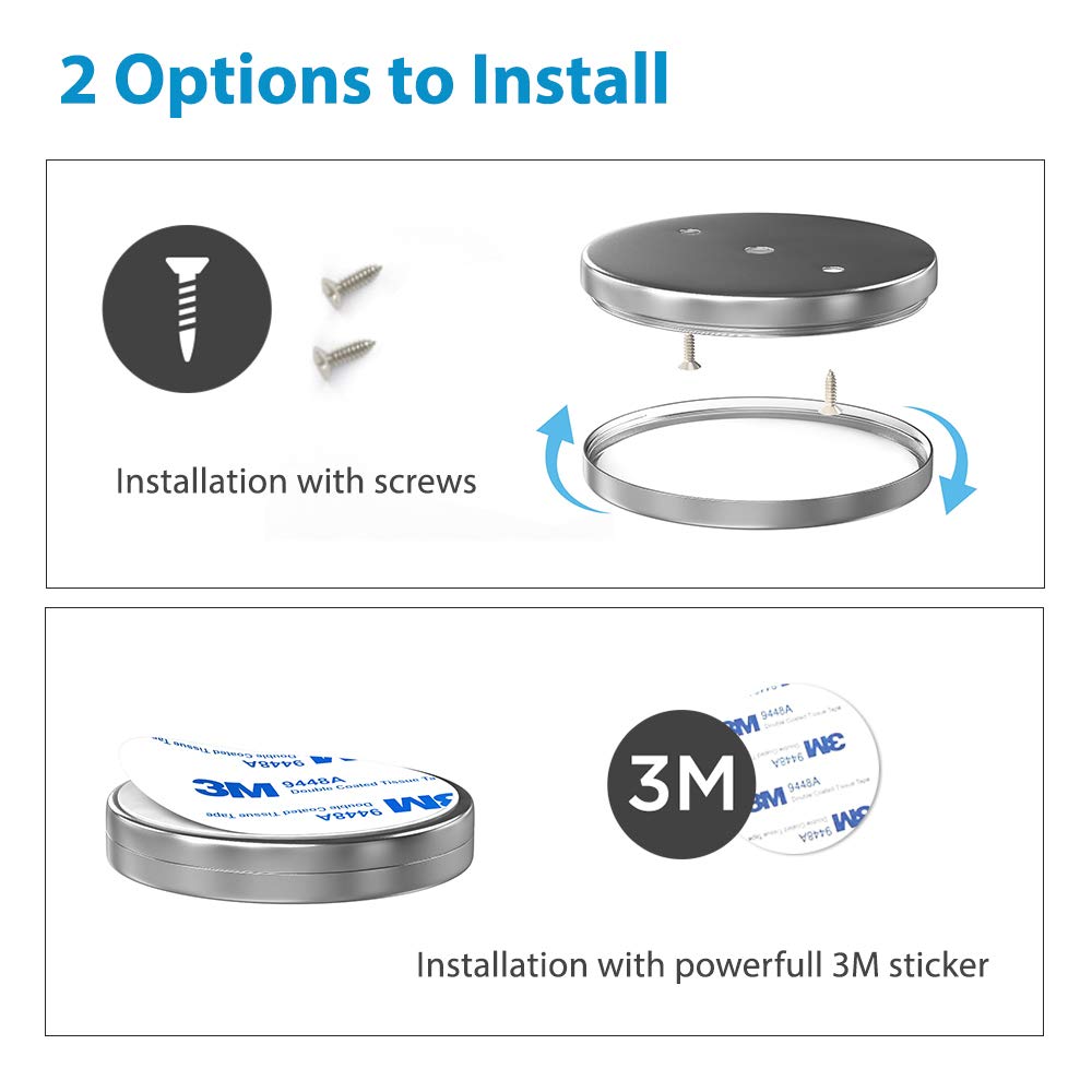 Skorter | Eshine Dimmable Under Cabinet Puck Lights – 3 Pack Warm White Led With Hand Wave Sensor