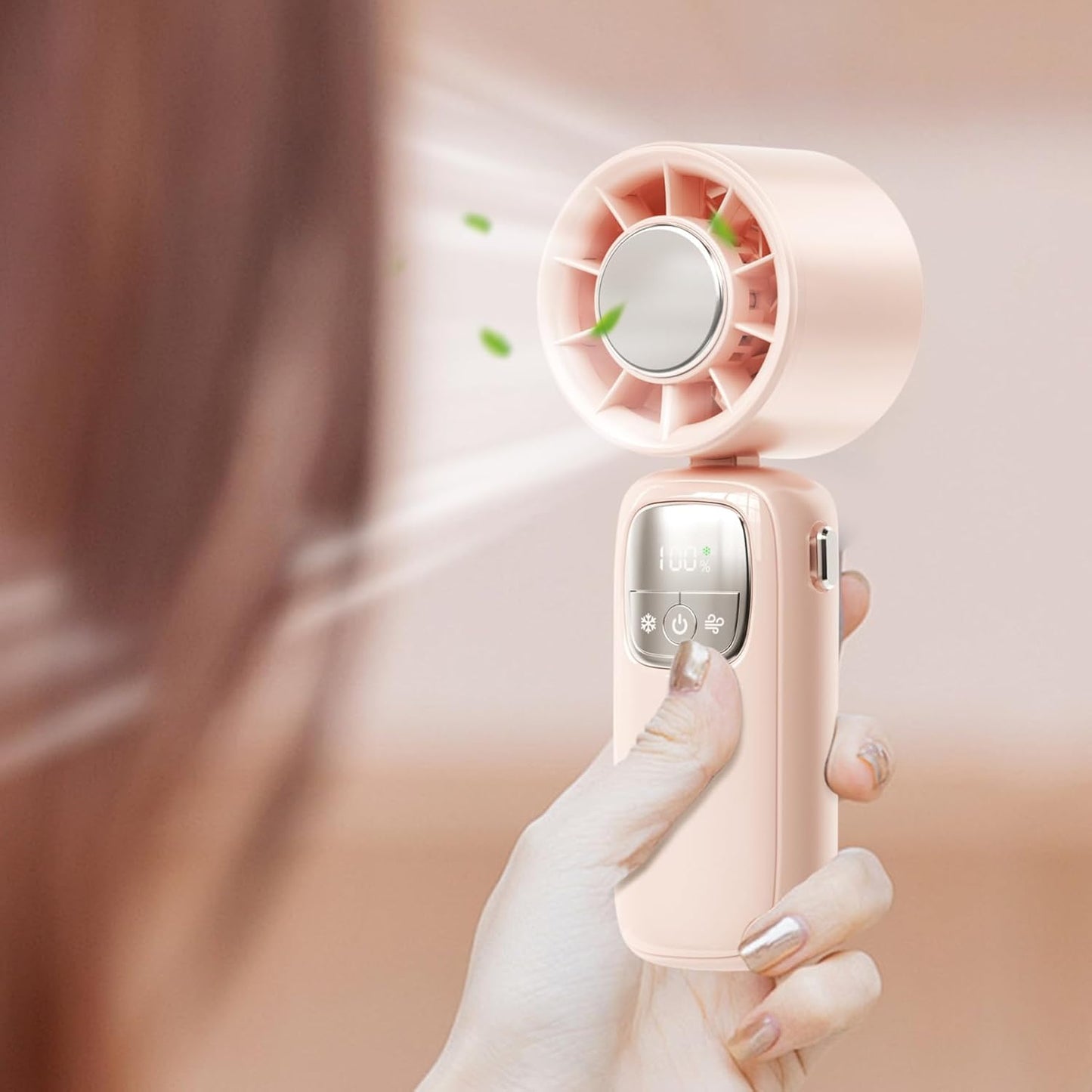 Skorter | Portable Foldable Handheld Fan with LED Display 100 Speeds