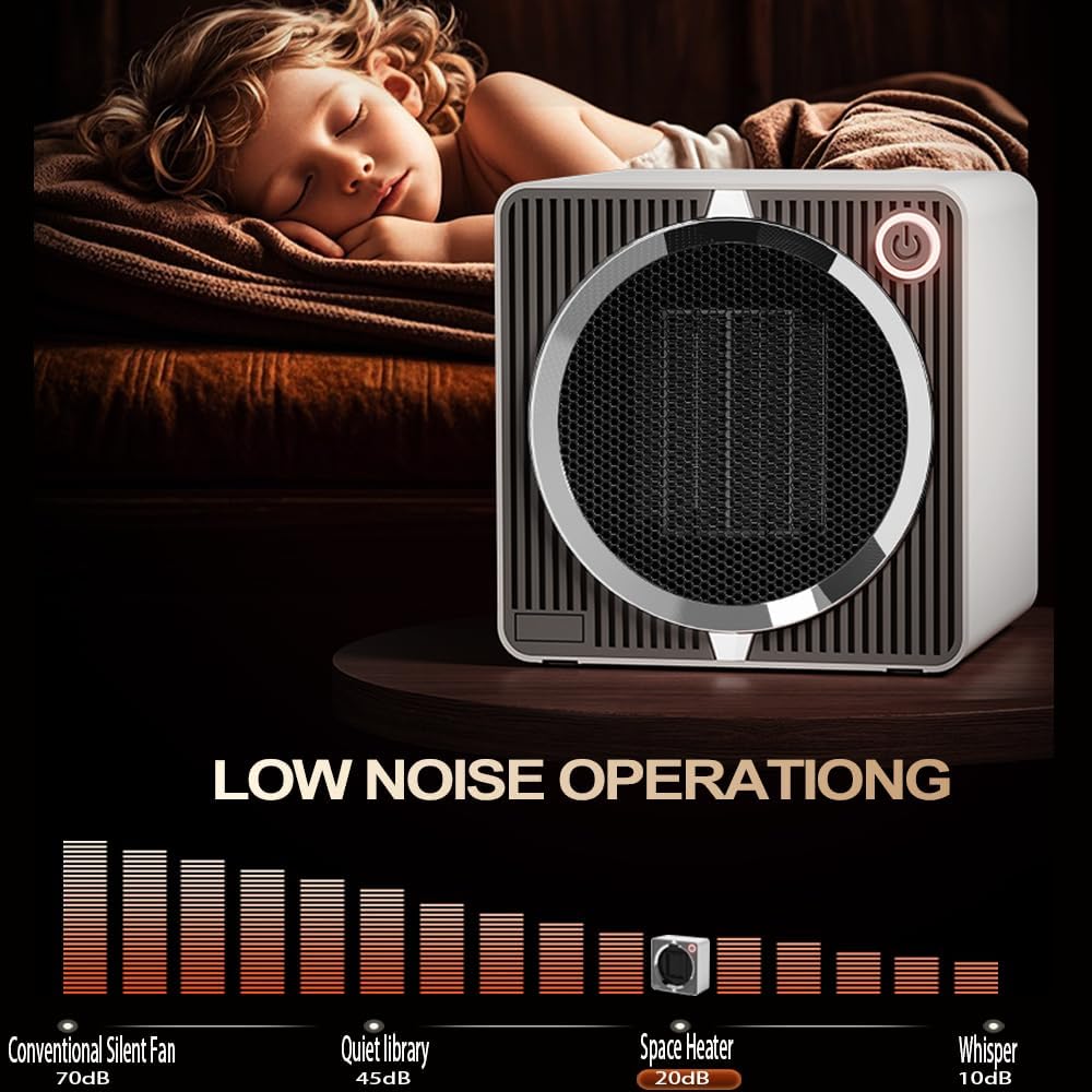 Skorter | 500W Electric PTC Ceramic Heater | Rapid Heating, Energy Efficient & Safe for Indoor Use in Winter