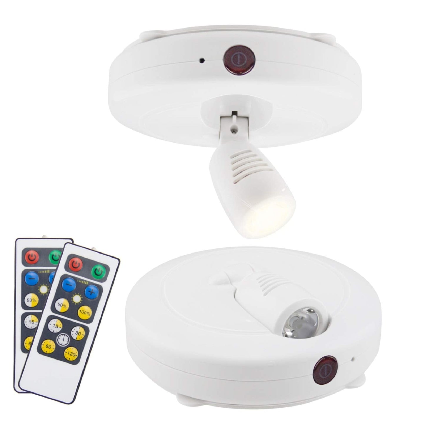 Skorter | Luxsway Wireless LED Spotlights - Dimmable Accent Light With Remote Control, Battery-Powered, 2-Pack