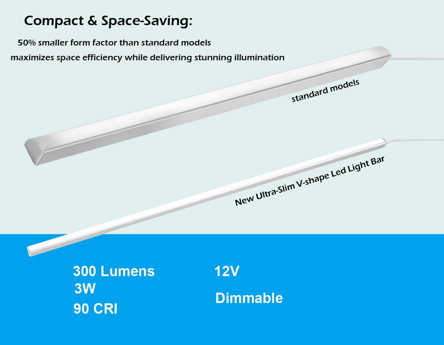 Skorter | Cefrank 12" Dimmable Led Under Cabinet Lighting Set - 4 Pcs Warm White 3000K, 1200