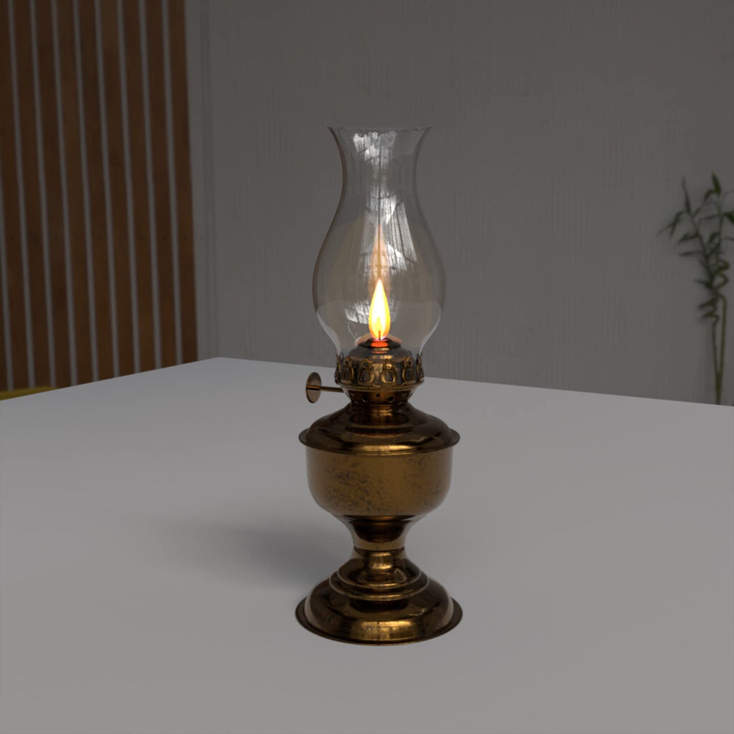 Skorter | Ciata Victorian Glass Oil Lamp Replacement Shade, 8.5" Hand Blown Clear, 2 Pack