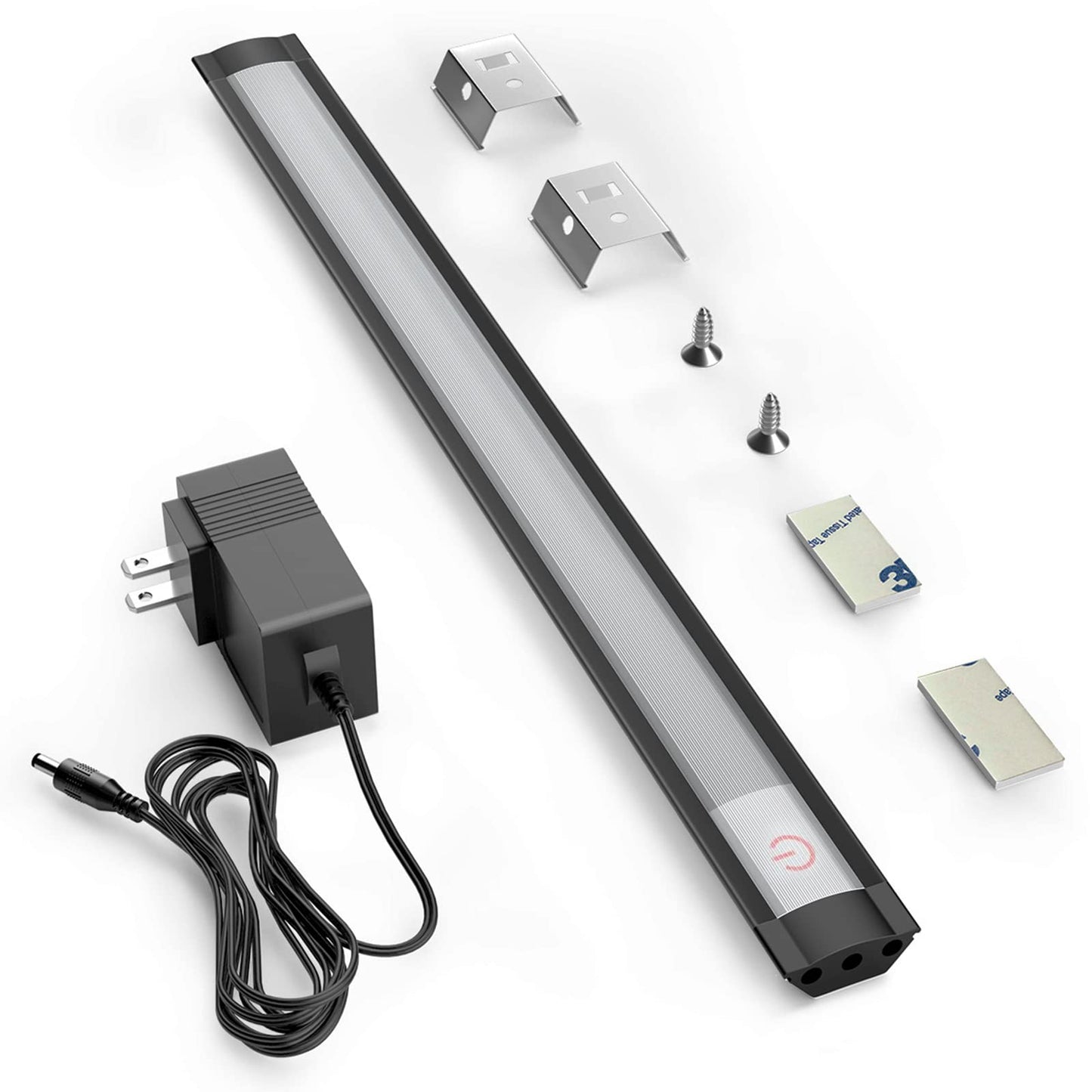 Skorter | Myplus 12" Touch Activated Dimmable Led Under Cabinet Light - Cool White 6000K, Plug-In, Black