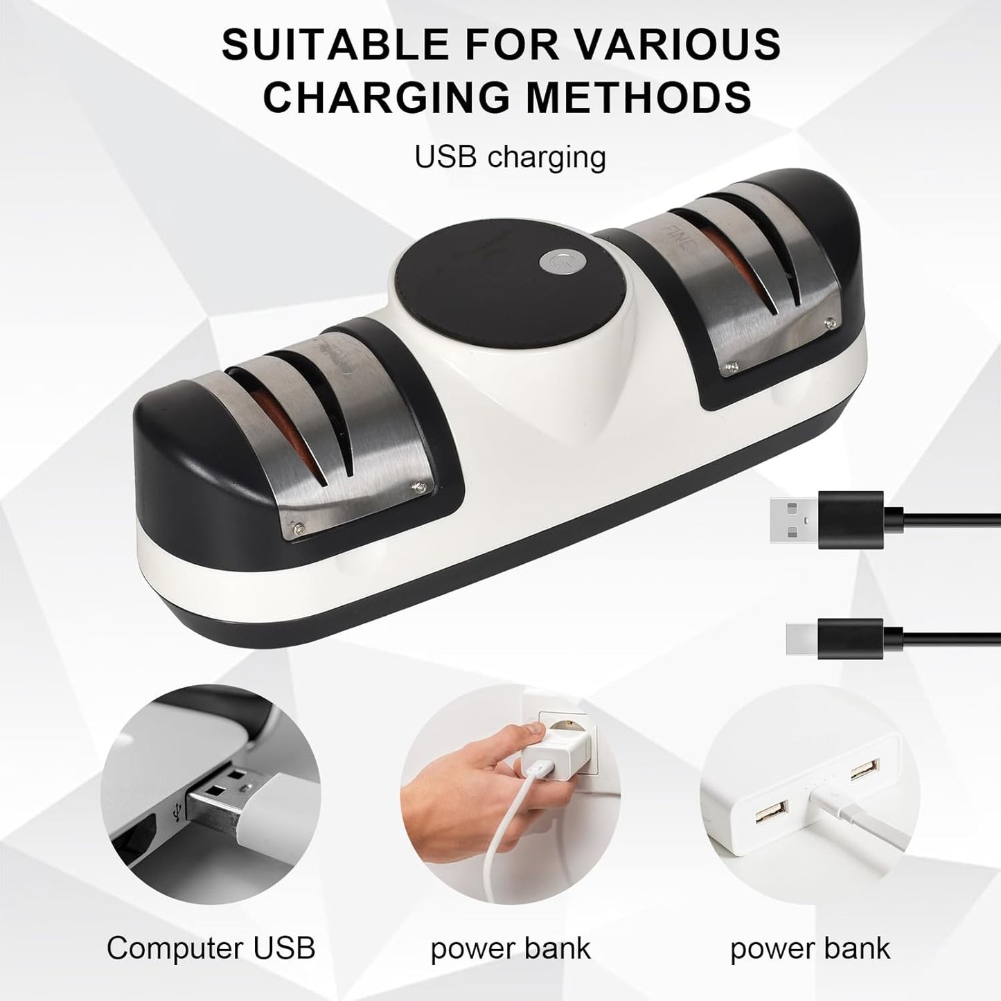 Skorter | Electric Knife Sharpener with 3 Speeds & LED Display – EdgeMaster