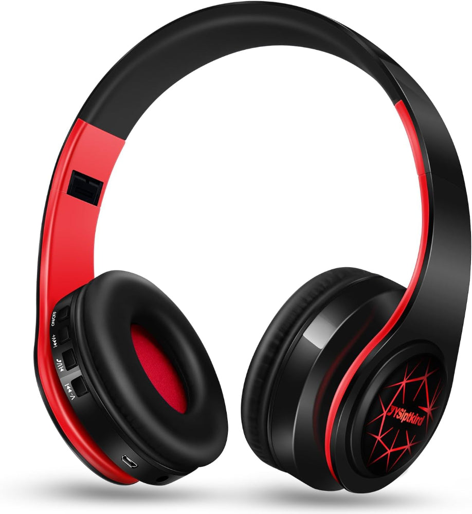 Skorter | Over-Ear v5.3 Bluetooth Headphones - Stereo & LED Light
