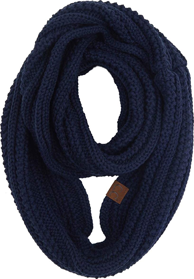 Skorter | Funky Junque’s Beanies Matching Ribbed Winter Warm Cable Knit Infinity Scarf