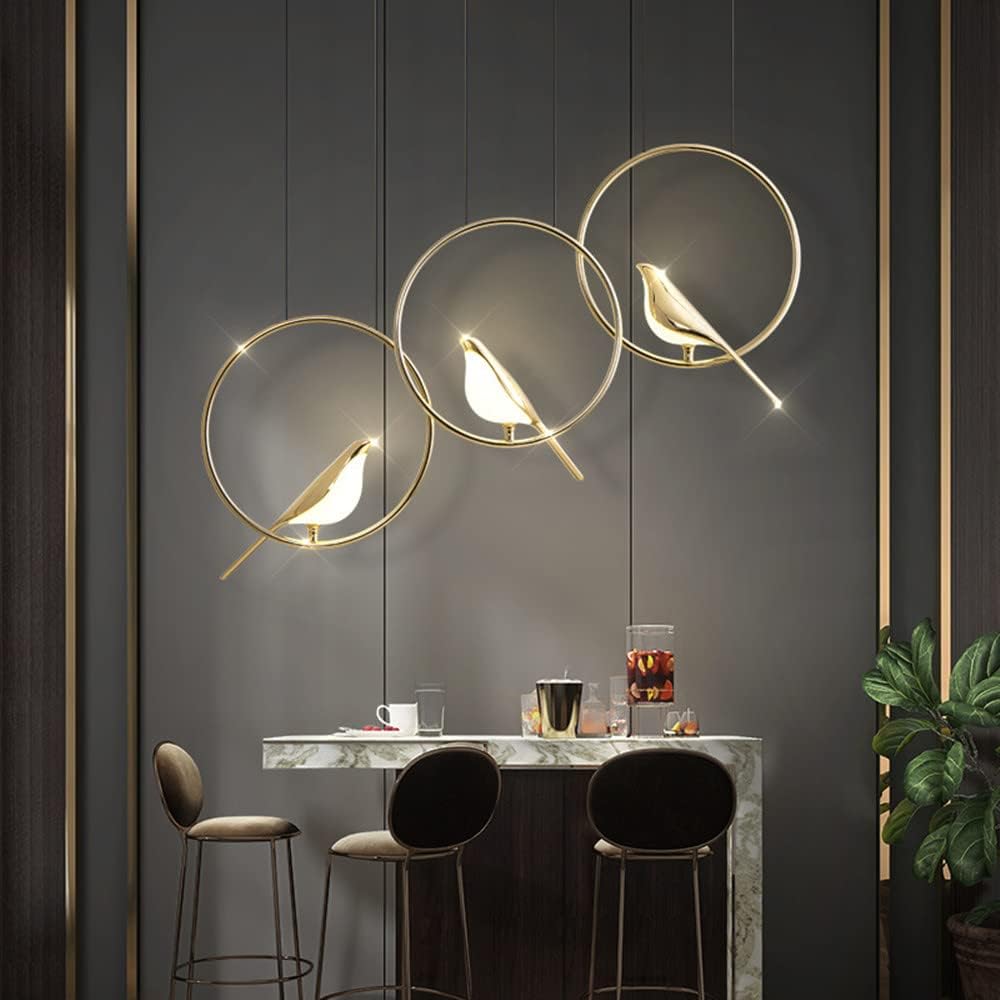 Skorter | Circle Pendant Lamp with Bird Motifs – Modern Lighting Fixture for Home Decor & Unique Ceiling Design