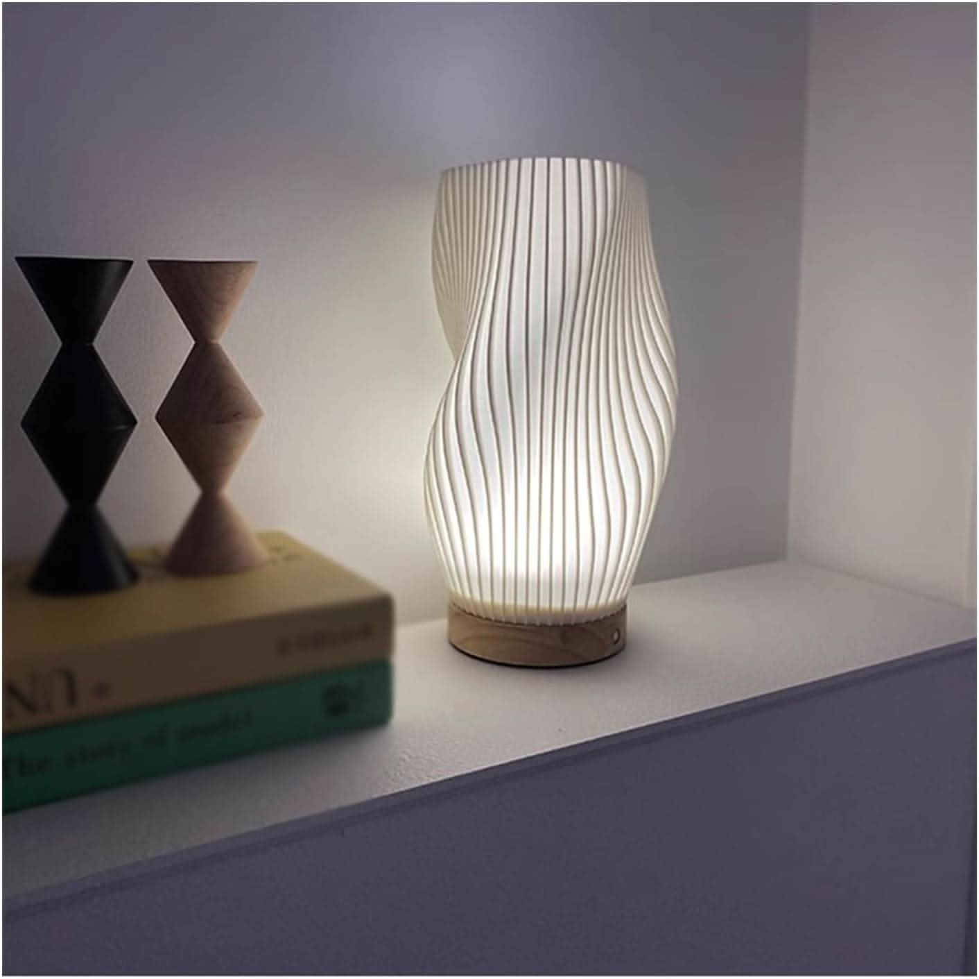 Skorter | Wavecrest Lamp – Sleek USB-Powered Dimmable Table Lamp