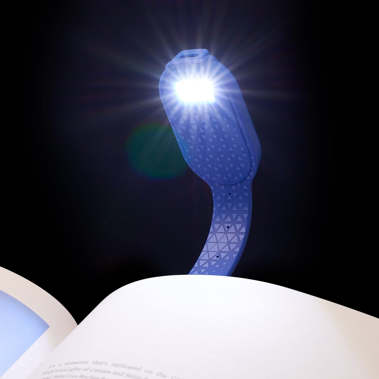 Skorter | Flexilight Bookmark Reading Light - Rechargeable LED Clip Lamp For Adults & Children - Blue