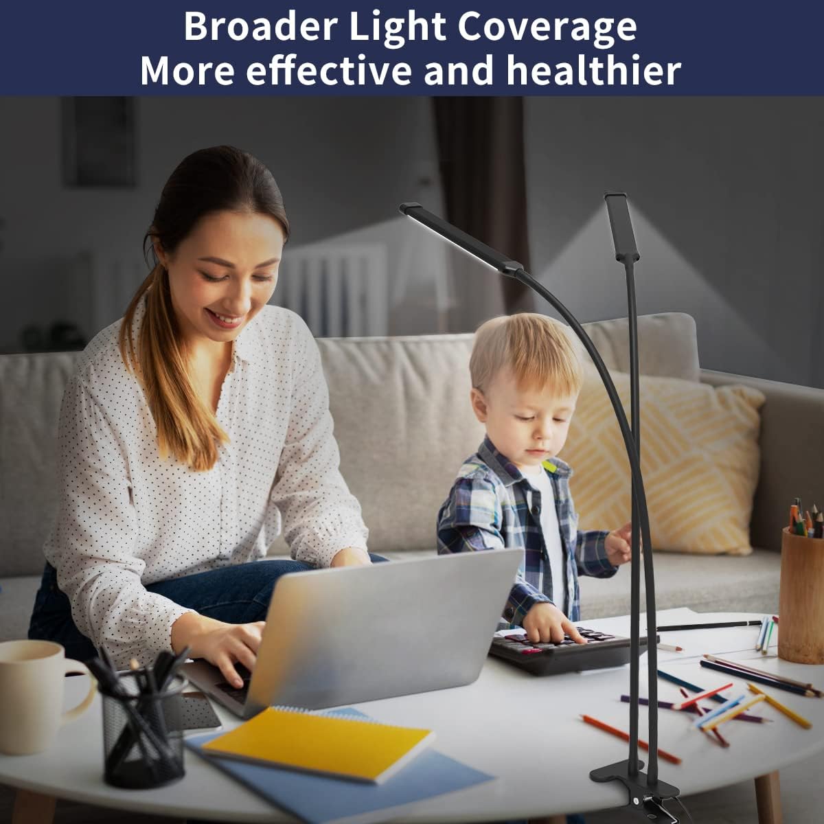 Skorter | 77 LED Desk Clamp Lamp with 70cm Flexible Gooseneck – Ravien