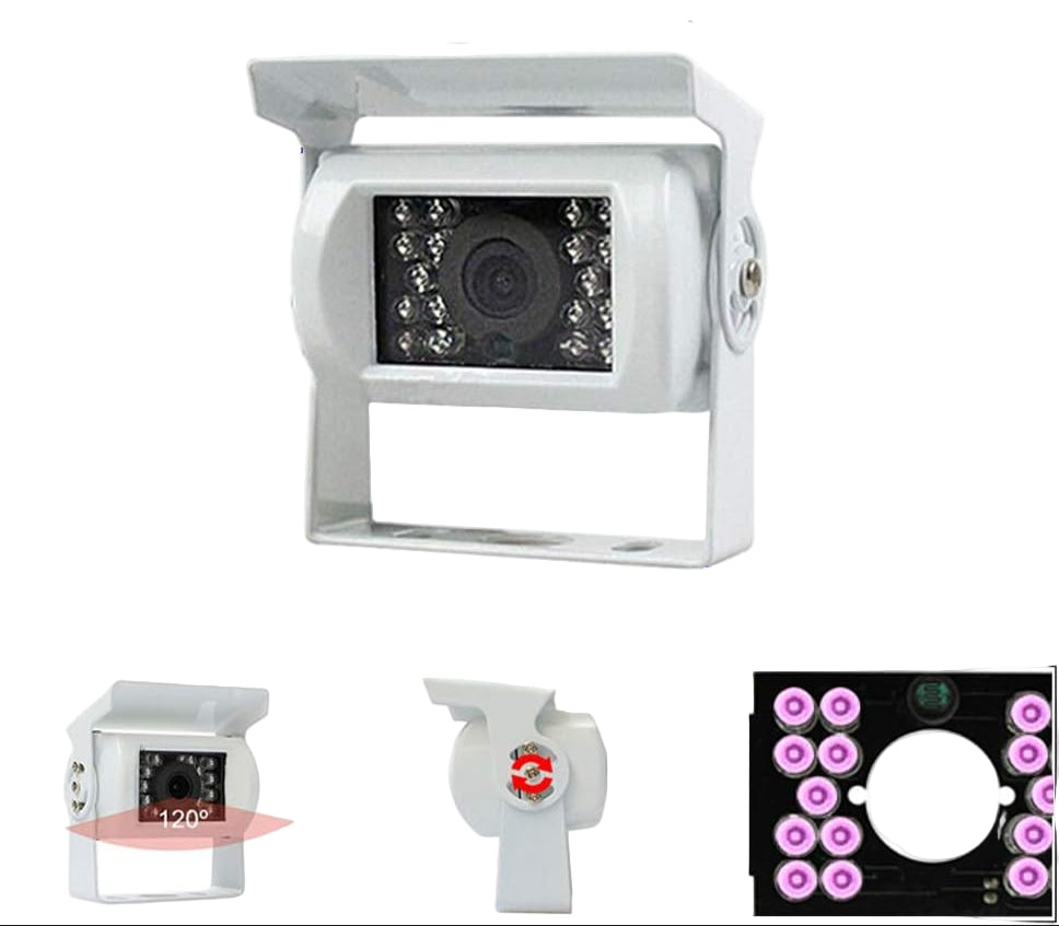 Skorter | Truck Backup Camera 12V/24V with 18 LED IR Night Vision IP68