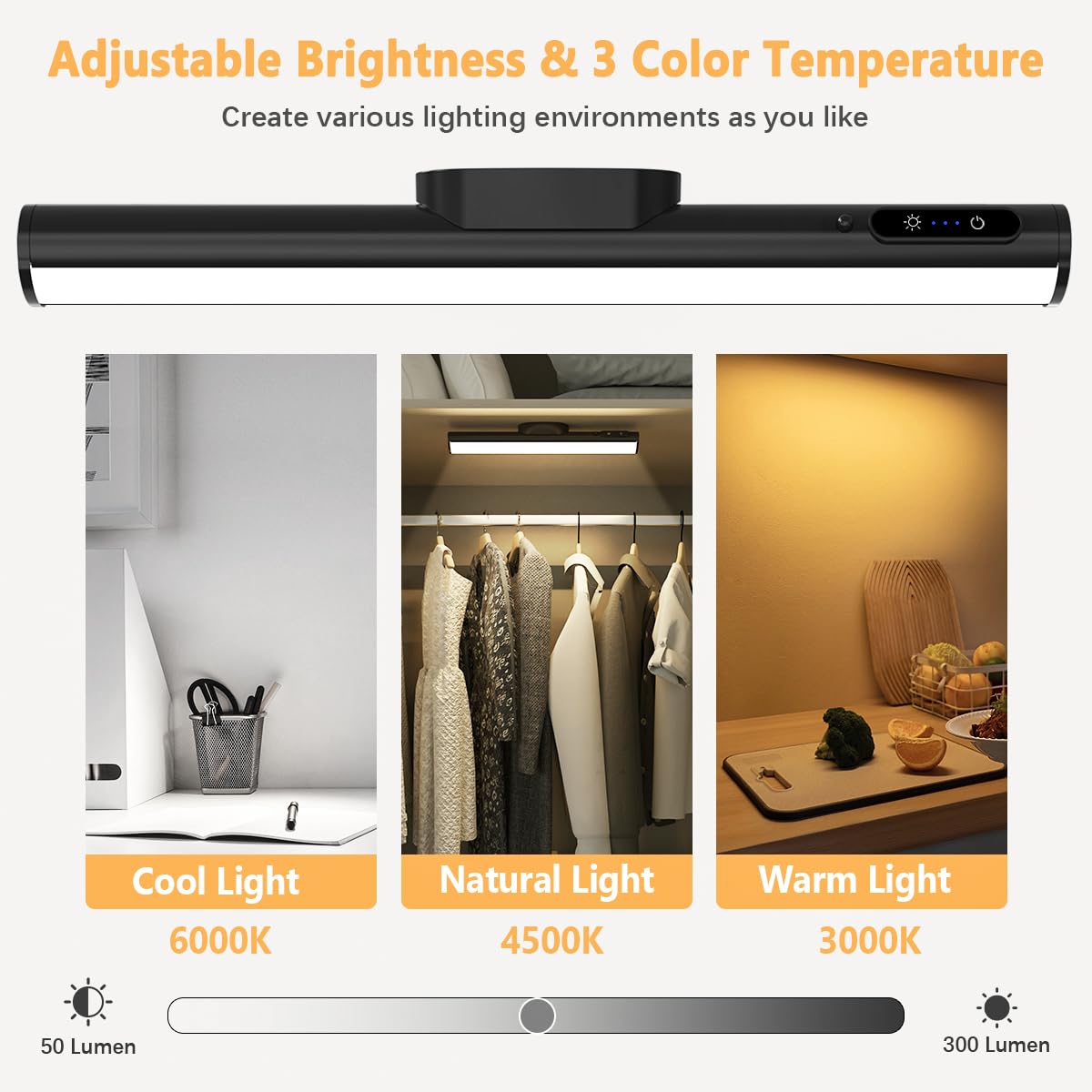 Skorter | Bravzurg Magnetic LED Light Strip with Remote – Rechargeable, Dimmable, Wireless, Black