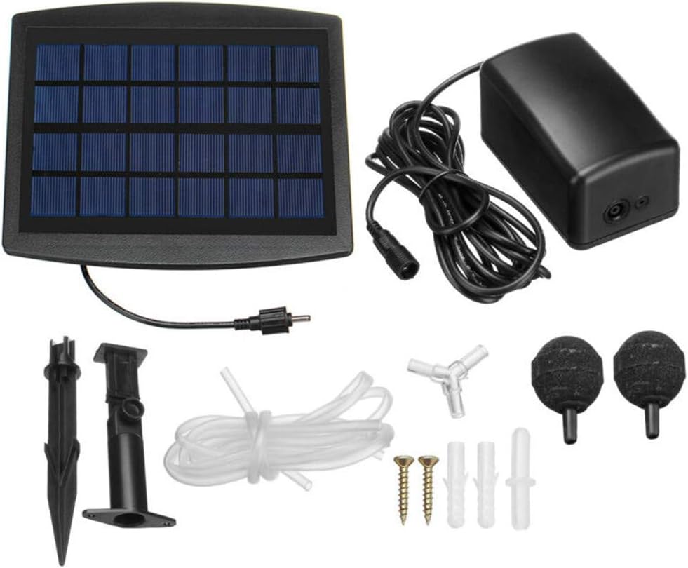 Skorter | Solar Powered Air Pump Kit 2.5W with Hoses and Stones