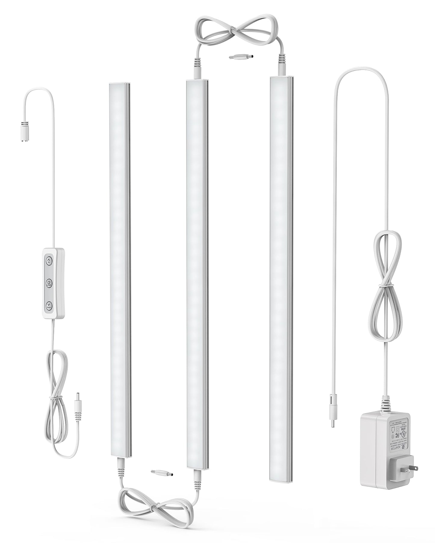 Skorter | Asoko Dimmable Led Under Cabinet Lighting, Cold White 5000K, 12" Linkable, 3 Pack