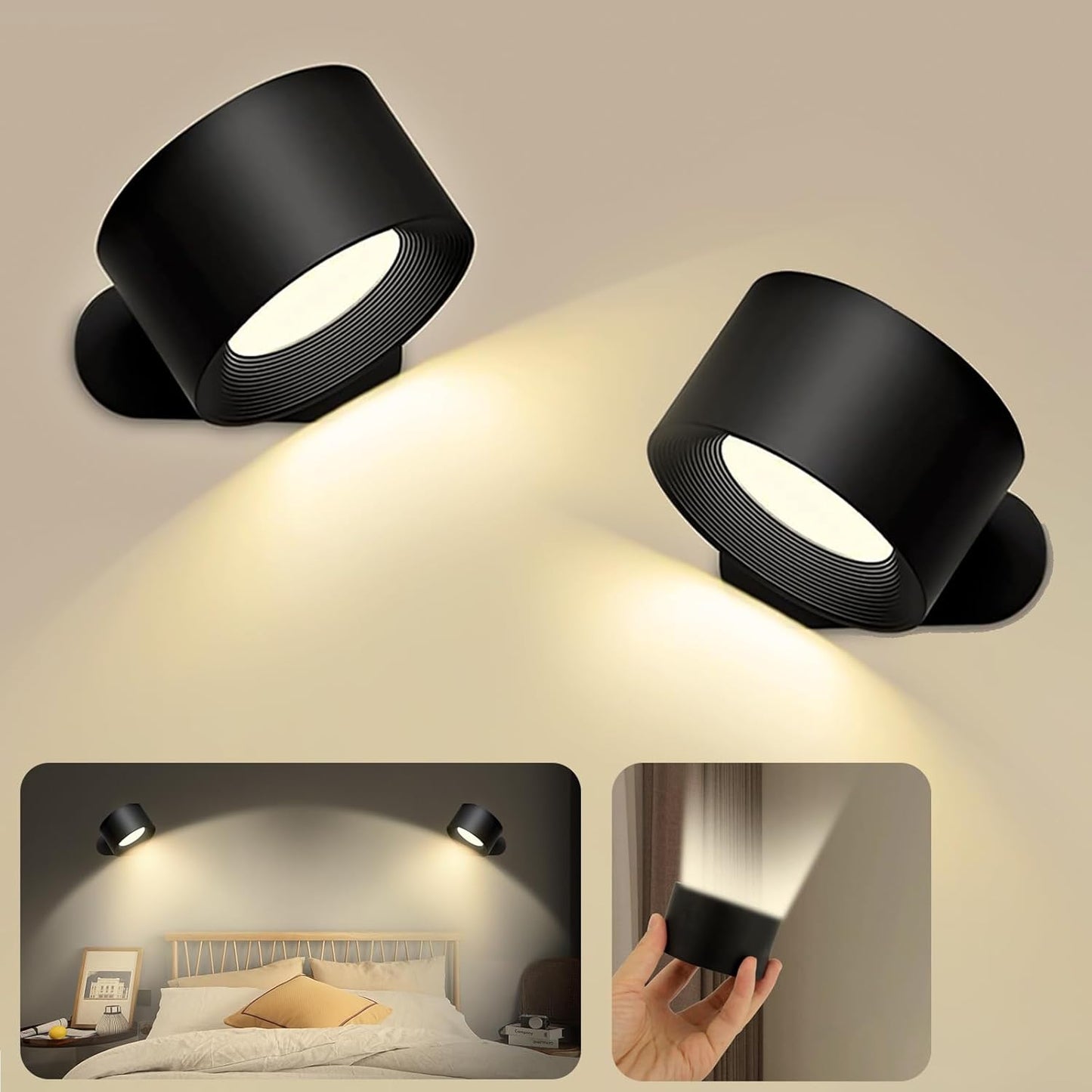 Skorter | FlexiLamp – Wireless Rechargeable 360° LED Wall Light for Indoors & Outdoors