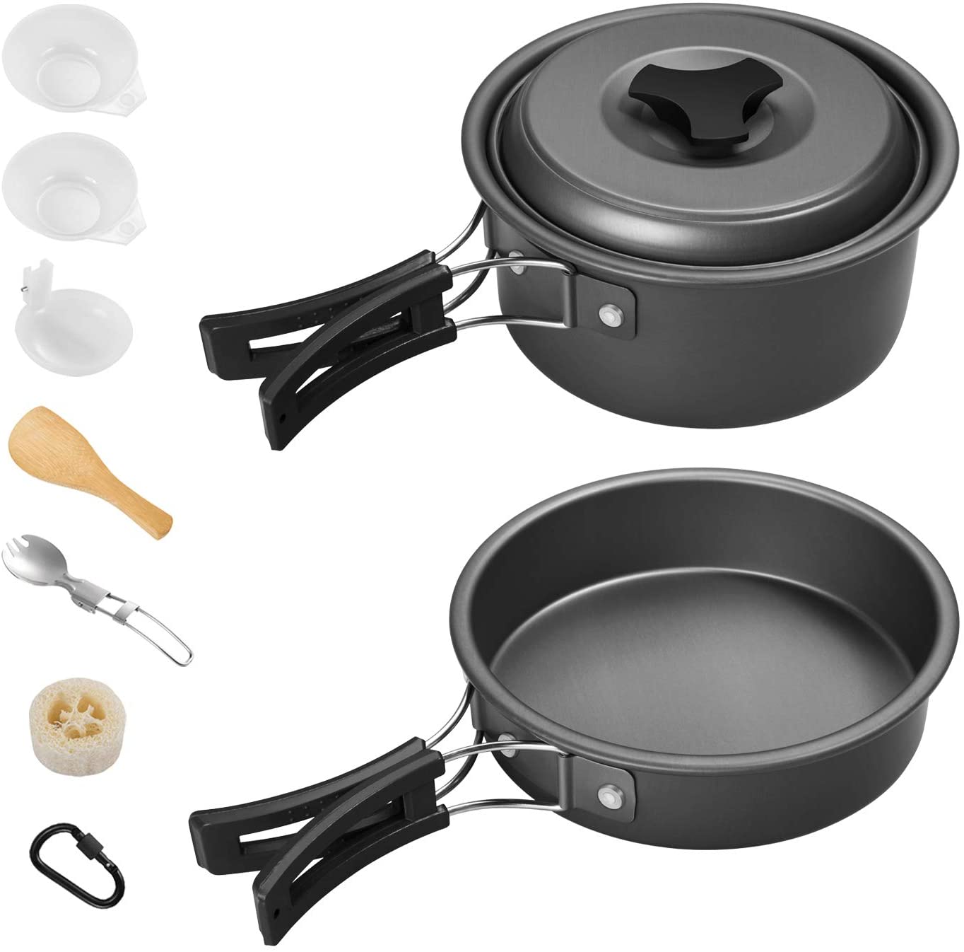 Skørter | Gonex 11pcs/13pcs/16pcs/21pcs Camping Kitchen Equipment Set Mess Kit, Backpacking Cooking Equipment, Stackable Portable Non Stick Pot Pan Cook for Outdoor Hiking