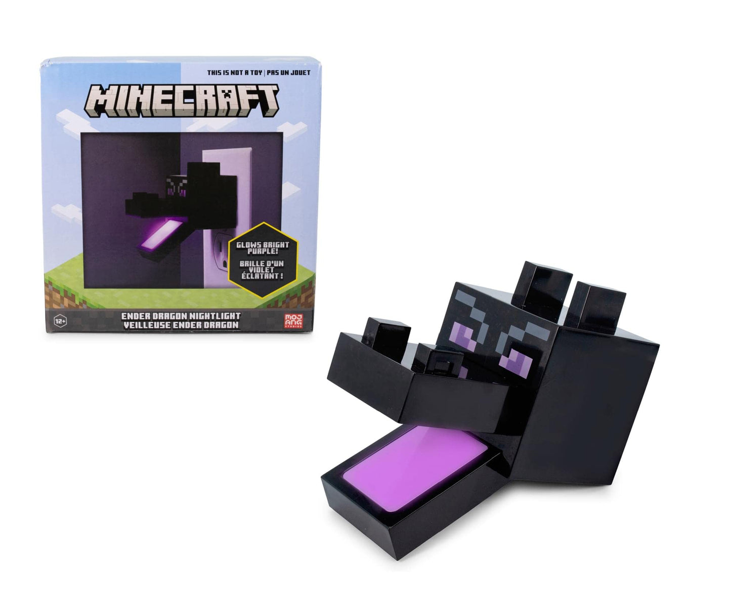 Skorter | Ukonic Minecraft Purple Ender Dragon Night Light | LED Ambient Light with Automatic Dusk to Dawn Sensor
