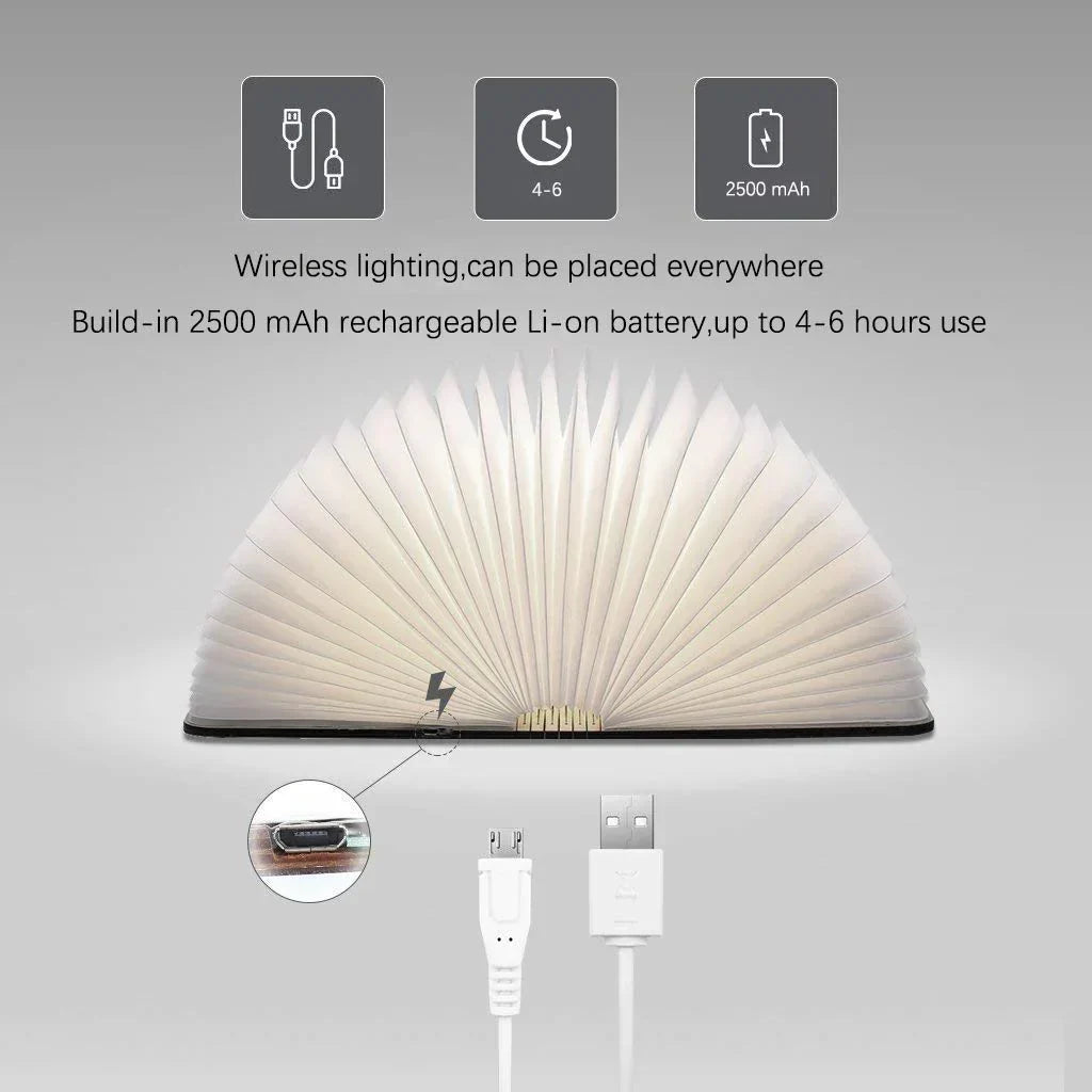 Skorter | LED Book Lamp - Magical Reading Light for Home Decor & Nightstand Use
