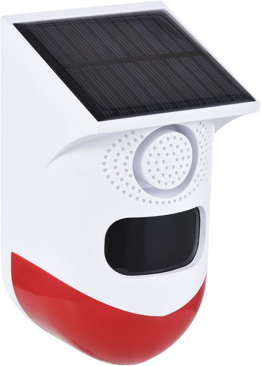Skorter | Solar Motion Sensor Alarm with 120dB Siren and LED Strobe – Feronix